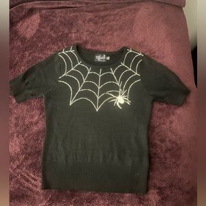 Hell Bunny spider and spider web sweater. Never worn but cleaned size Small Uk10